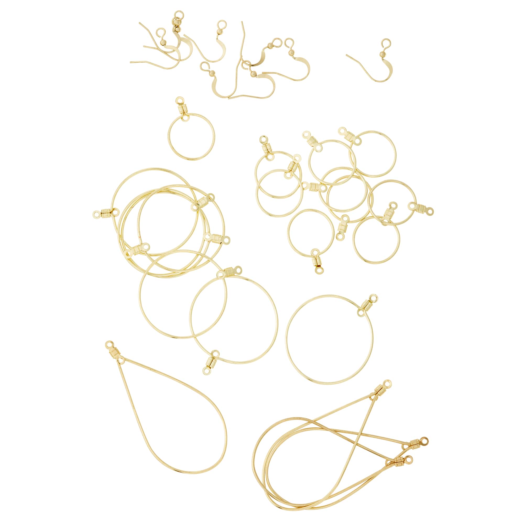 Premium Metals Gold Assorted Ear Wires by Bead Landing™